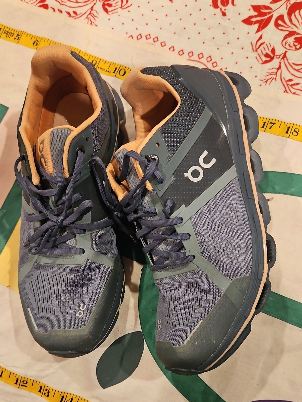On Cloudace Gray and Peach Athletic Shoes Size W10